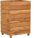 vidaXL Hochbeet 50x40x72 cm Teak Altholz und Stahl - Braun