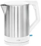 Clatronic&reg; Wasserkocher Edelstahl | 1,5 Liter | Einhandbedienung | Edelstahlgeh&auml;use