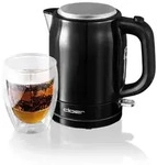 Cloer 4510, 1 l, 2200 W, Schwarz, Edelstahl, Wasserstandsanzeige, &Uuml;berhitzungsschutz
