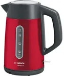 Bosch TWK4P434, 1,7 l, 2400 W, Schwarz, Rot, Edelstahl, Wasserstandsanzeige,