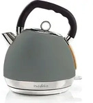 Nedis Wasserkocher - 1.8 l - Soft-Touch - Grau - Um 360 Grad drehbar - Verdecktes