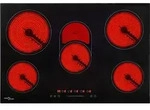 vidaXL Glaskeramik-Kochfeld mit 5 Platten Touch Control 90cm cm 8500 W - Schwarz