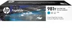 HP 981Y Cyan Original PageWide Druckerpatrone mit sehr hoher Reichweite, Hohe (XL-)