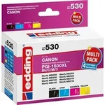 Edding EDD-530 Druckerpatronen Multipack, Schwarz, Cyan, Magenta, Gelb...