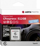 AgfaPhoto CFexpress Professional, 512 GB, CFexpress, NAND, 1700 MB/s, 1400 MB/s,