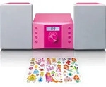 Lenco MC-013PK - Stereoanlage mit FM-Radio und CD-Player - Pink - Rosa