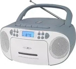 Reflexion RCR2260 wei&szlig;-blau / Boombox mit Radio, Kassette, CD und AUX-IN -
