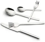 Tafelbesteck Positano, 30tlg f&uuml;r 6 Personen, Edelstahl 18/10 gl&auml;nzend - Silber