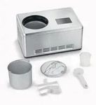 SEVERIN 2-in-1 Eismaschine mit Joghurtfunktion und 2 Eisbeh&auml;ltern EZ 7406 - Silber