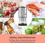 OneConcept Crushed Ice Maschine, Schneller Crushed Ice Maker mit Auffangschale,