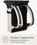 Kapten & Son Aarhus Rucksack mit Laptopfach bis 13 Zoll 14 Liter creme/schwarz -