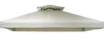 Greemotion 300x300 cm Pavillon-Dach Dachbezug Livomo 469909 Wei&szlig; - Beige/Wei&szlig;