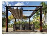Paragon Outdoor Almuiminium Pergola "Florida" Pavillon mit ausziehbarem Sonnensegel