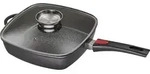 28x28cm Rechteckpfanne ca. 7cm hoch KING&reg; Aluguss mit Keramikbeschichtung Innen: