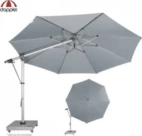 doppler 438247T827, Doppler Expert Sonnenschirm 350 cm Hellgrau
