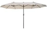 Sonnenschirm Marktschirm Gartenschirm mit Handkurbel Oval Metall + Polyester