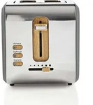 Nedis Toaster - 2 Steckpl&auml;tze - Br&auml;unungsstufen: 6 - Auftaufunktion - Grau - Grau