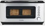 H.Koenig 2 Scheiben Toaster mit transparentem Fenster VIEW7 - Schwarz/Silber