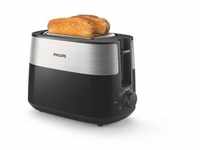 Philips Daily Collection Toaster, 2 Toastschlitze, Brötchenaufsatz, 8 Stufen,