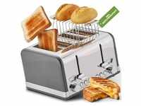 ProfiCook XXL Toaster im stilvollen Vintage-Design - 4 Scheiben mit Wide-Slot (extra