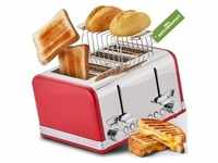 ProfiCook XXL Toaster im stilvollen Vintage-Design - Toaster 4 Scheiben mit Wide-Slot
