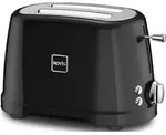 Novis Toaster Schwarz "T2", 2 kurze Schlitze, 900 W, mit Br&ouml;tchenw&auml;rmer - Schwarz