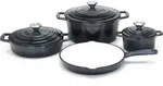 XANTEN 7-teiliges Topf-Set, Gusseisen, grau - Schwarz