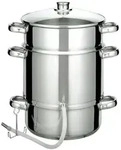 Gsw Steam Jucer 555982 Kochtopf inkl. Deckel, Edelstahl, 25 cm Durchmesser,
