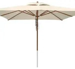 anndora Sonnenschirm 4x4m eckig Natural Winddach UV-Schutz - Natural -...