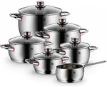 WMF Quality One 07.7406.6380, Kochset, Edelstahl, Edelstahl, Keine Beschichtung,