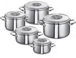 Schulte-Ufer Romana i Mega-Set, 5-tlg, Fleischtopf, Bratentopf, Schmortopf, Gartopf,