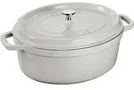 STAUB - Auflaufform de wei&szlig;er Tr&uuml;ffel de Gusseisen mit ovalem Ausguss de 29 cm -