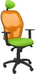 Jorquera Stuhl orangefarbenes Netzgeflecht Bali gr&uuml;n pistaziengr&uuml;n Sitz mit fester