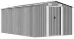 vidaXL Ger&auml;tehaus 257x392x181 cm Metall Grau - Grau