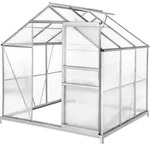 tectake&reg; Gew&auml;chshaus mit Fundament 5,85 m3 185 x 190 x 195 cm - Transparent