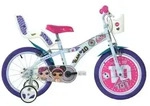DINO Bikes - Baby Bike 16" LOL Surprise mit Puppensitz und Korb - Lila