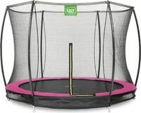 EXIT Silhouette Trampolin &oslash;244cm, mit Sicherheitsnetz, Bodentrampolin, Rund, f&uuml;r