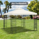 Sunny Ersatzdach UV-Schutz-Sonnenschirm wasserfest cremewei&szlig; 300 x 300 cm - Wei&szlig;
