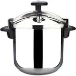Schnellkochtopf Magefesa-Star, Edelstahl 18/10, 12 Liter, silber/schwarz