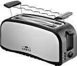 LENTZ Langschlitz Toaster 4-Scheiben Toastautomat 74141 silber-schwarz -