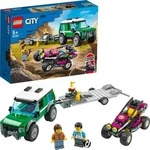 LEGO 60288 City Rennbuggy-Transporter, Spielzeug-Set mit Rennwagen und