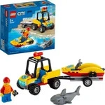 LEGO 60286 City Strand-Rettungsquad mit Wassermotorrad und Hai-Figur, Spielzeug f&uuml;r