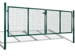 vidaXL Zauntor Stahl 300x100 cm Gr&uuml;n - Gr&uuml;n