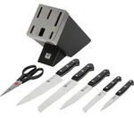 ZWILLING Gourmet Messerblock 7-tlg. selbstsch&auml;rfend, schwarz - Schwarz