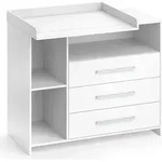 Wickelkommode Vicco Oskar Wei&szlig; 113 x 100 cm mit Schubladen, Model 29083 - Wei&szlig;