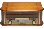 Denver Kasetten- und Plattenspieler MRD51, DAB+, FM/AM Radio mit CD-, Holzoptik -