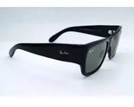 Ray-Ban NOMAD, Erwachsener, Uni, Quadratisch, Schwarz, Polarisierte Linse, Azetat