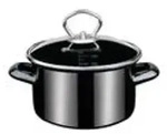 GSW Bratentopf Profi-Black-Star mit Glasdeckel 16cm