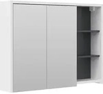 Badspiegelschrank Vicco Viola Wei&szlig;/Anthrazit 100 x 75 cm, Model 33910 -