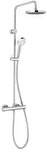 Kludi LOGO Thermostat Dual Shower System - Silber